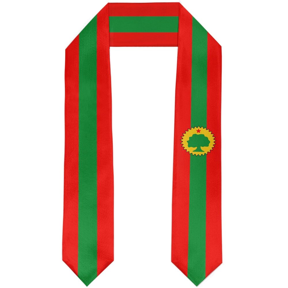 3778 Oromo Flag Graduation Stole Satin Sash Scarf for Study Aboard